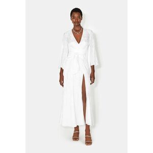 Galvan London silk Blend HAVANA BRIDAL WRAP DRESS EU40/US8
